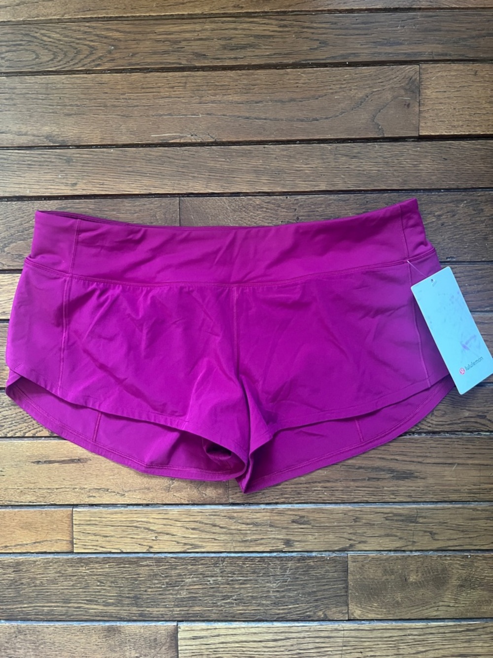 Lululemon Magenta Purple Speed Up Shorts Lined Size 10 NWT
